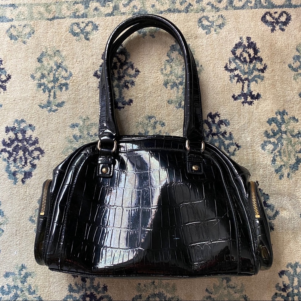 Black satchel handbag